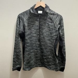 Columbia Fleece Lined Half Zip pullover jacket size medium blue grey